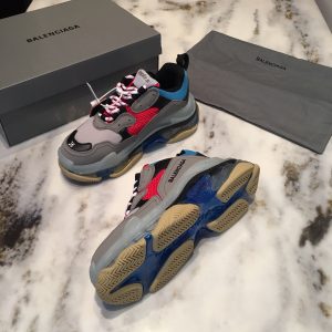 balenciaga triple s red blue designer clothes